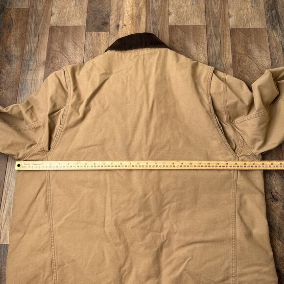 Vintage Orvis Chore Barn Coat Jacket Men's 2XL Brown Canvas Corduroy 6845 - Picture 9 of 11